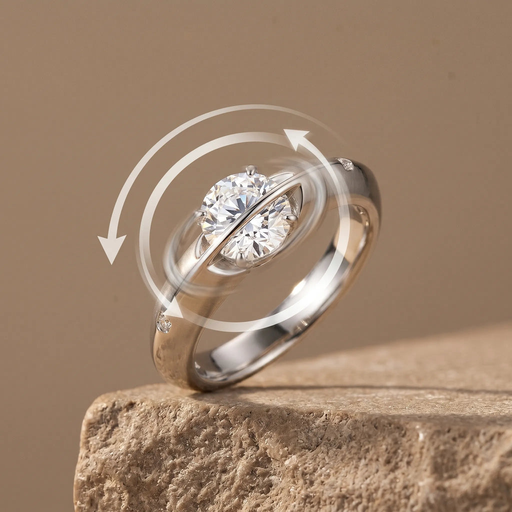 The Celestial Spin Ring: Find Your Calm in Quiet Elegance--Last Day Sale-90% OFF🔥