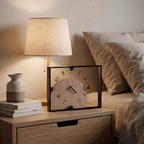 Minimalist Glass and Wood Desk Clock