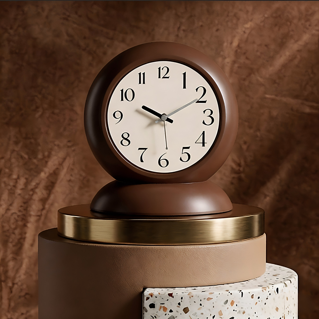 Retro Round Desk Clock