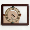 Luxury Leather-Bound Desk Clock