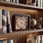 Luxury Leather-Bound Desk Clock