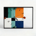 Contemporary Color Block Desk Clock