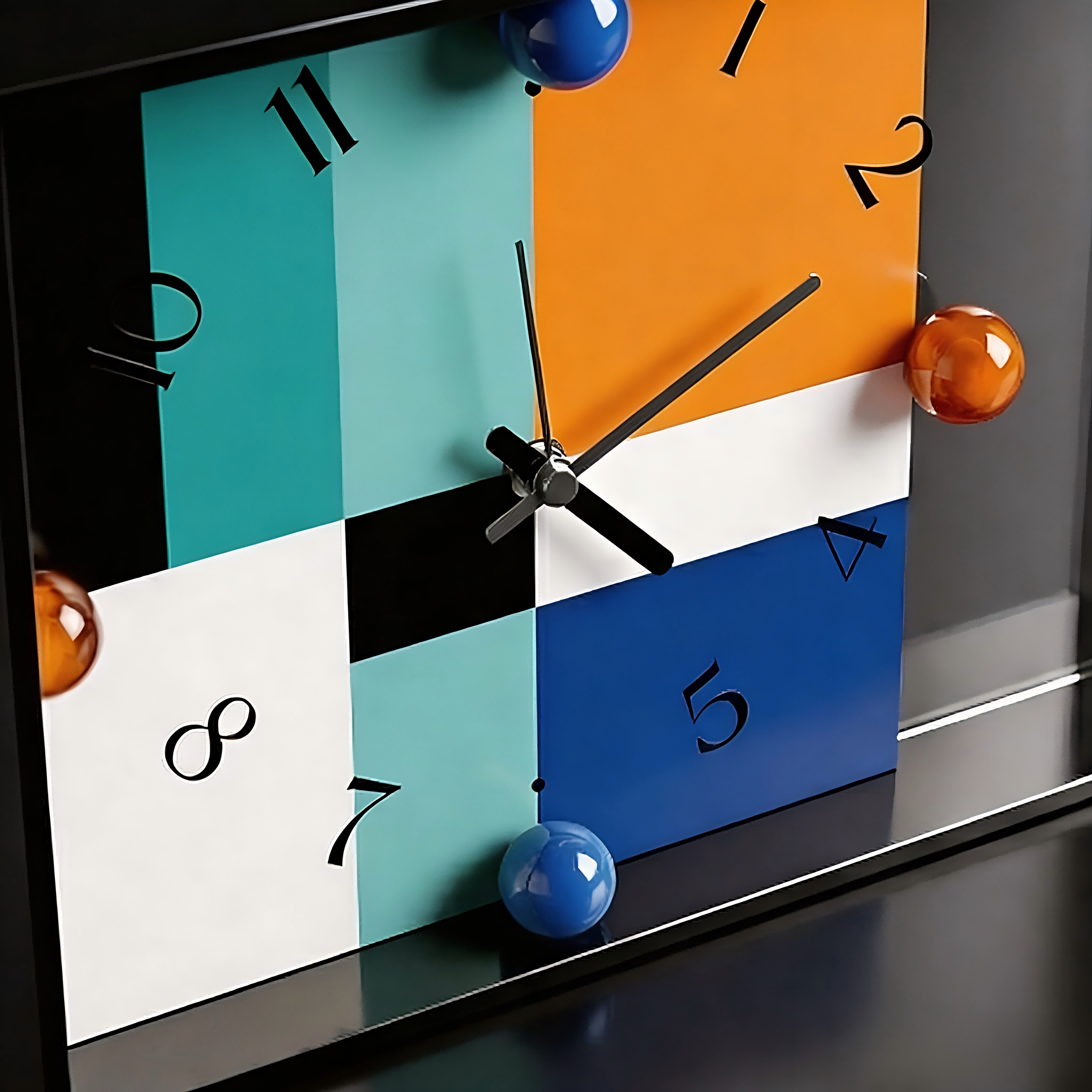 Contemporary Color Block Desk Clock