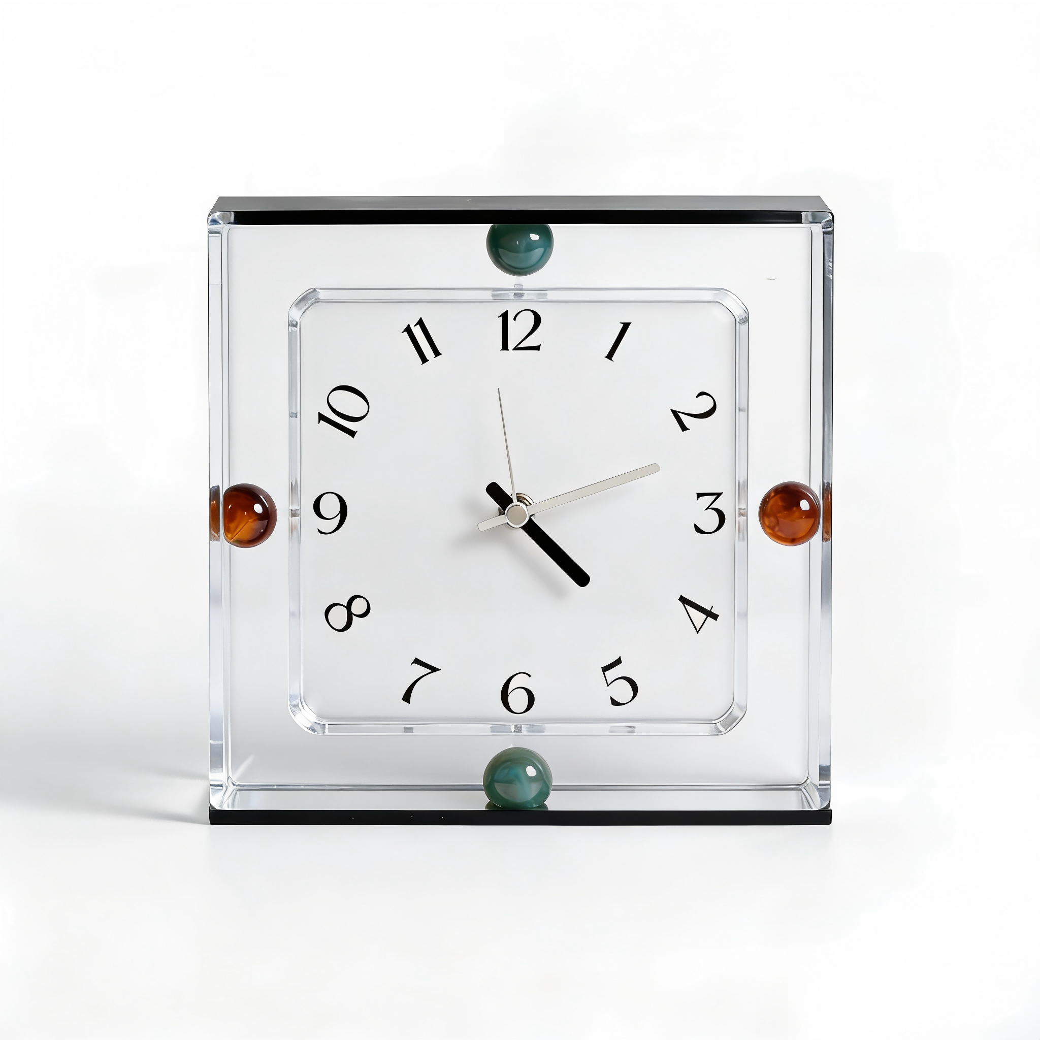 Modern Square Glass Desk Clock