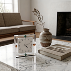 Modern Square Glass Desk Clock