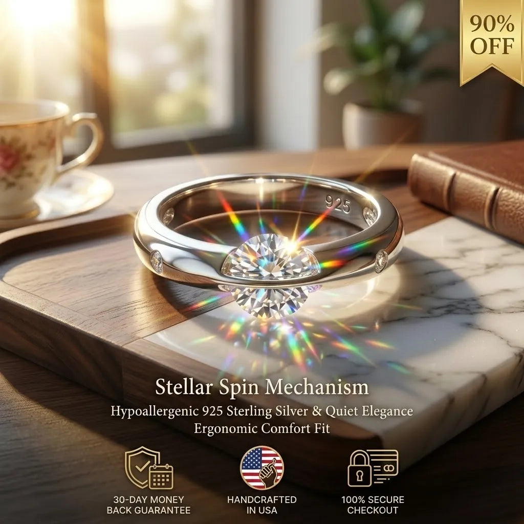 The Celestial Spin Ring: Find Your Calm in Quiet Elegance--Last Day Sale-90% OFF🔥